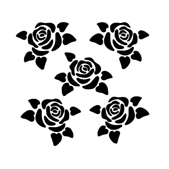 1pc cute rose shape reusable stencil airbrush painting art diy home