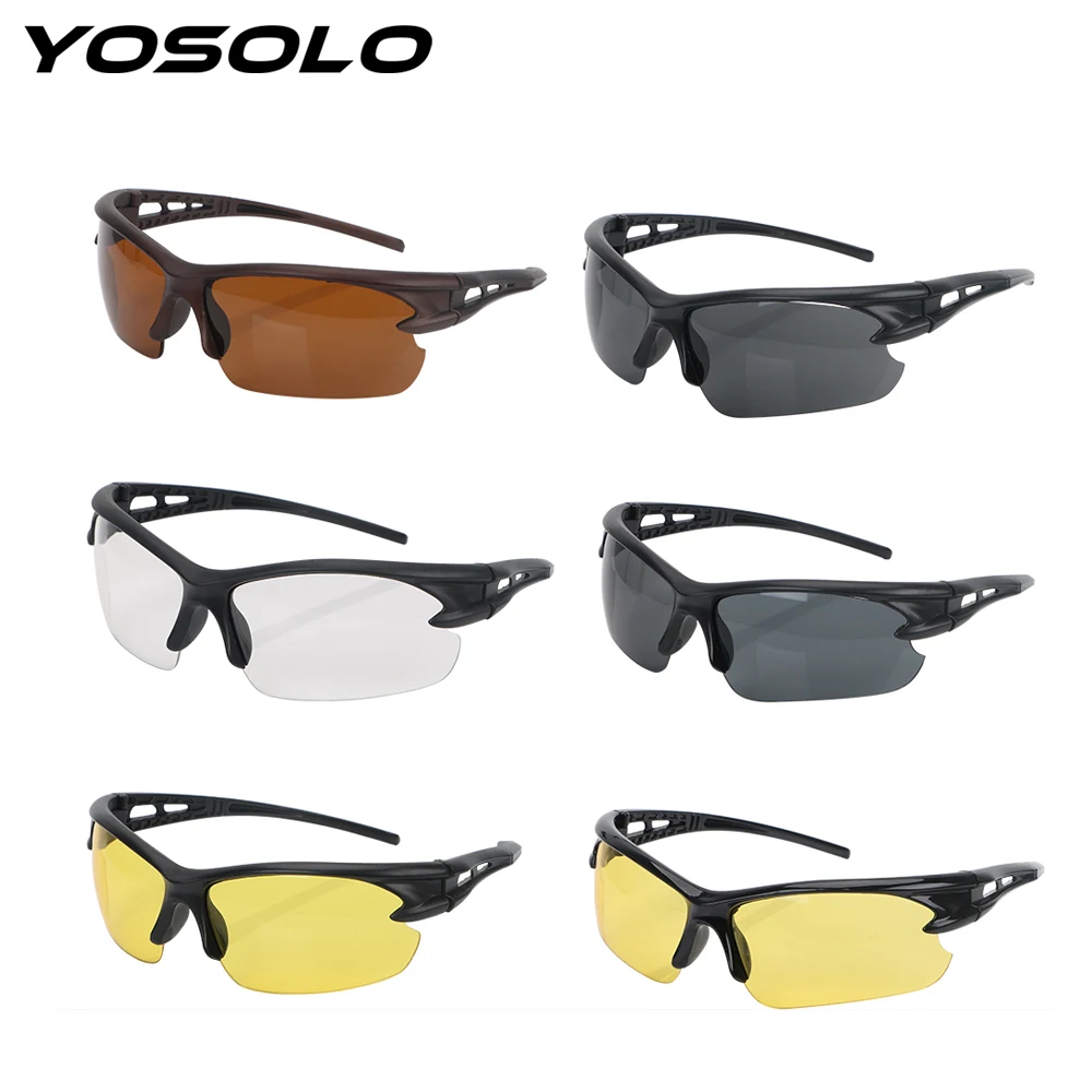 

YOSOLO Explosion-proof Sunglasses Night Vision Glasses Insect Proof Windproof For Outdoor Riding Plain Glass Spectacles