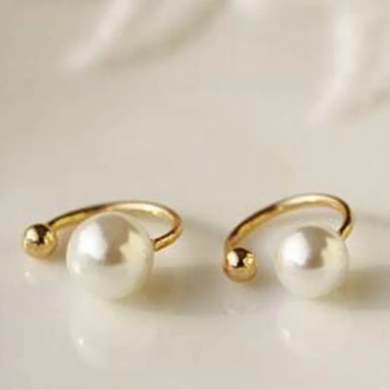 

New 2018 wild horse pear imitation pearl earrings jewelry wedding girl Chinese fashion jewelry