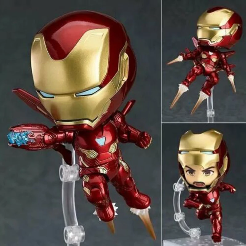 

Cute 4" Nendoroid Marvel Avengers Hero Ironman Iron Man MK50 Infinity War #988 Boxed 10cm PVC Action Figure Model Doll Toys Gift
