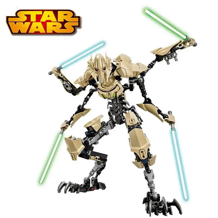 NEW KSZ Star Wars General Grievous With Lightsaber Figure Toys Building Blocks Compatible