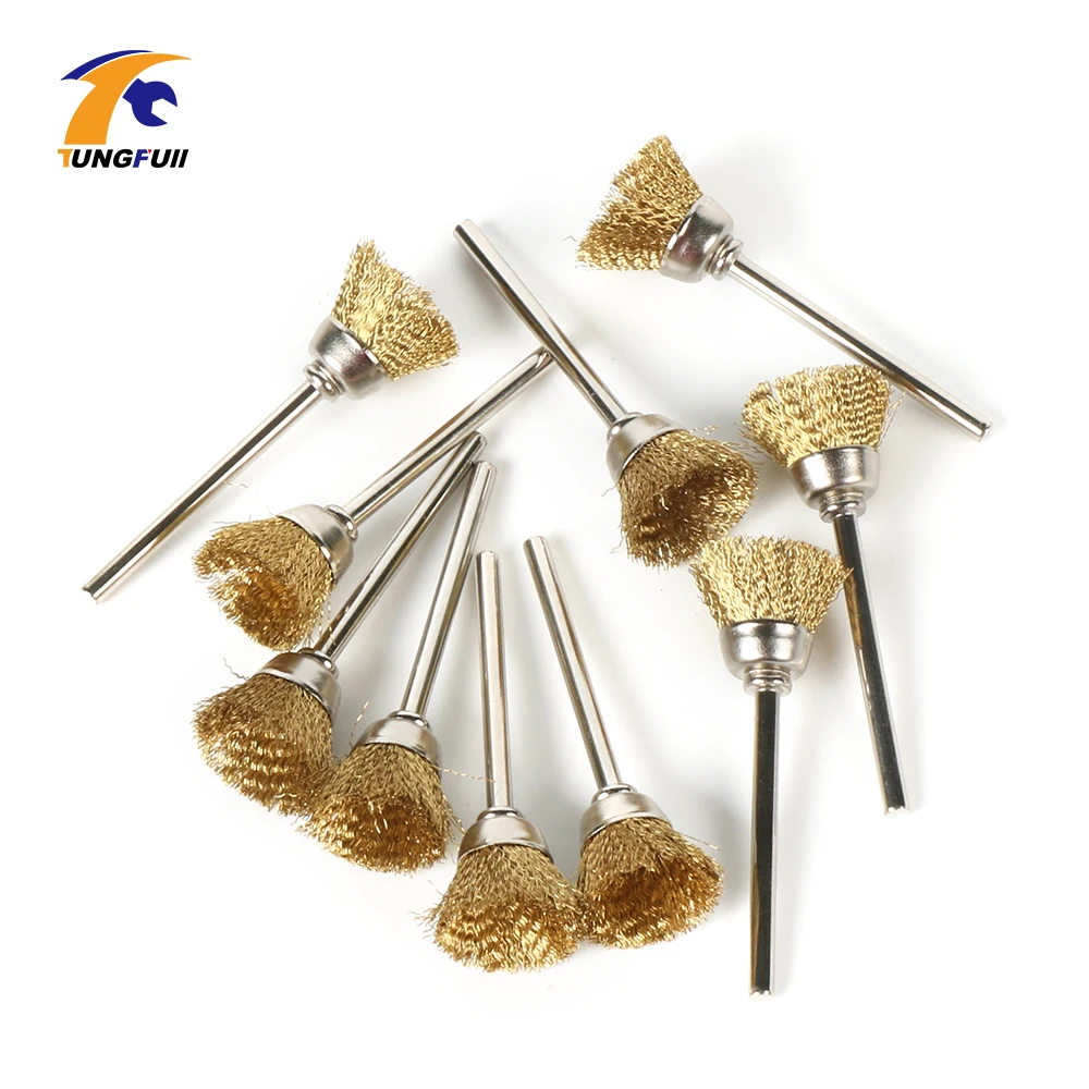Dutoofree Tools 100pcs Brass Wire Brush Polishing Grinding For Electric