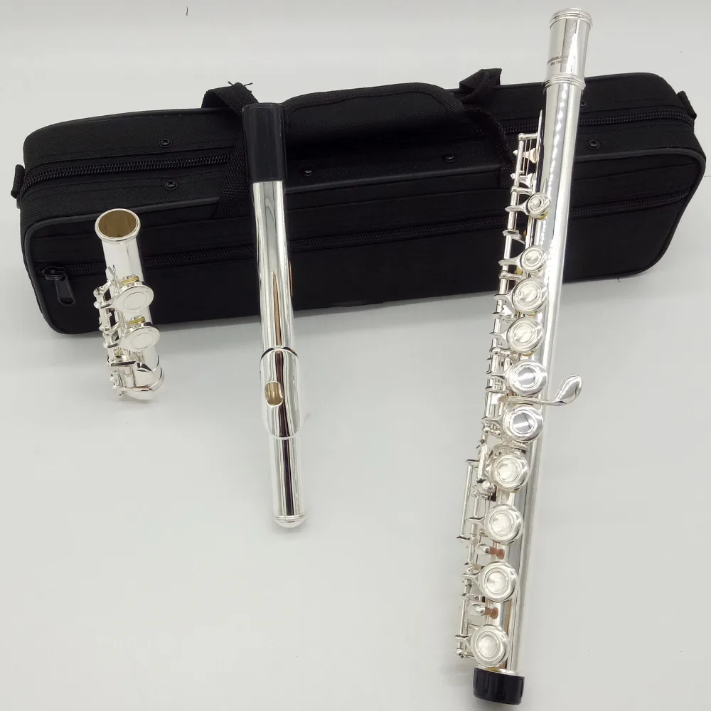

Music Fancier Club Japan Intermediate Standards Flutes MFCFL-462 Silver Plated Flute 16 17 Holes Closed Open Hole