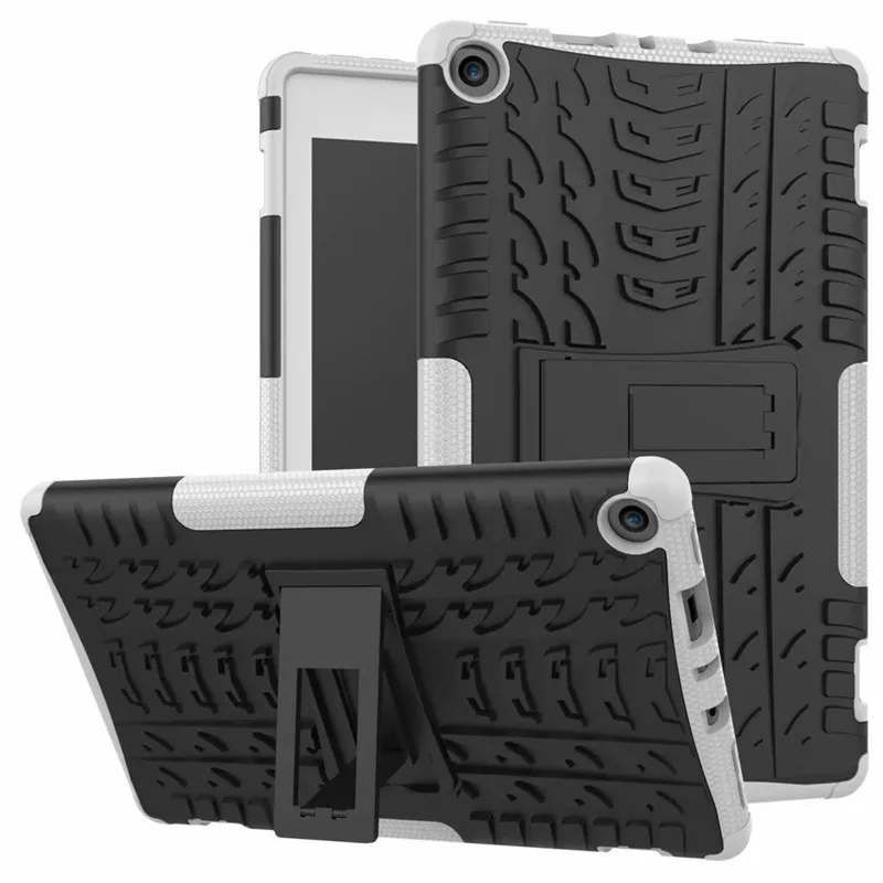 Hyun 2в1 ТПУ+ PC комбинированный защитный чехол Многофункциональный Kickstand чехол для Amazon Kindle Fire HD 8 поколения планшета - Цвет: White