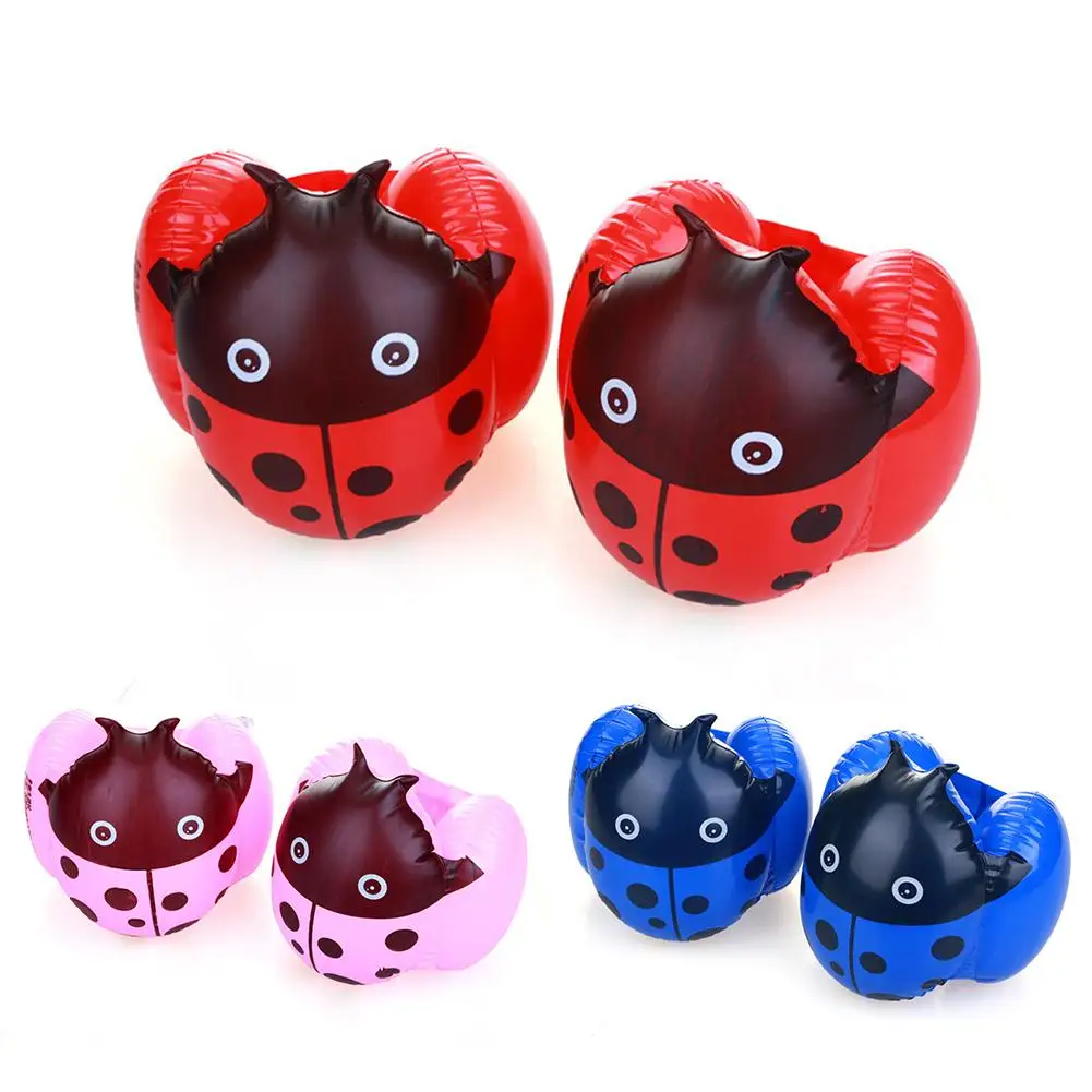 

1Pair Children's Swimming Arm Circle Children's Baby Float Ladybug Inflatable Summer Learning Swimming Float Bathing Swim Ring