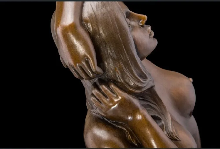 ATLIE бронзы Западный Эротическое искусство Oomph Libido обнаженная бронзовая женская статуя Сексуальная Большая бронзовая скульптура домашние фигурки