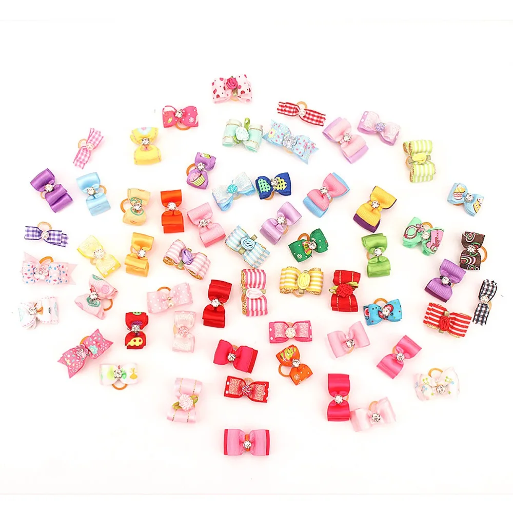 PipiFren Dogs Accessories Bows Hair Clips Grooming Yorkshire font b Pets b font Hair Bows Table