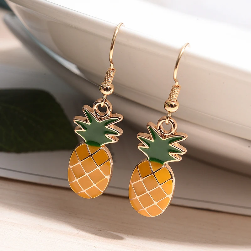 

Fashion Crystal Pineapple Earrings Jewelry Accessories Personality Tropical Fruit Pineapple Earrings Pendant