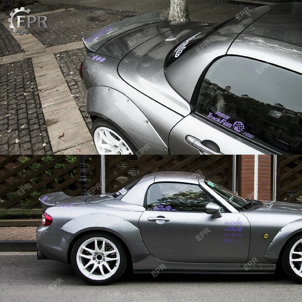 Для Mazda MX5 NA родстер Miata(1989-1997) R Банни широкий кузов углеродного волокна задний спойлер для MX5 NA Miata углерода Магистральные губ крыла