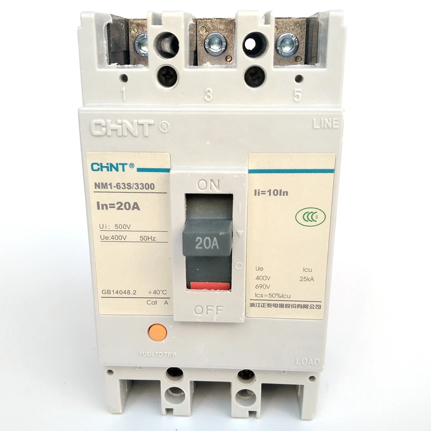 Китайский литой корпус автоматический выключатель NM1 63S/33002 20A MCCB|circuit breaker|molded case