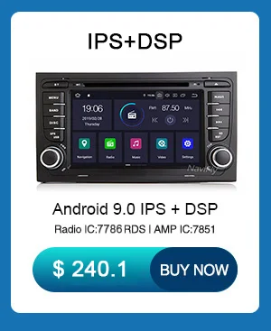 Discount 8 cores 2GB+32GB!android9.1 Car radio GPS Navigation for Audi A4 S4 RS4 2002 2003 2004 2005 2006 2007 2008 radio IC7708 WiFi BT 5