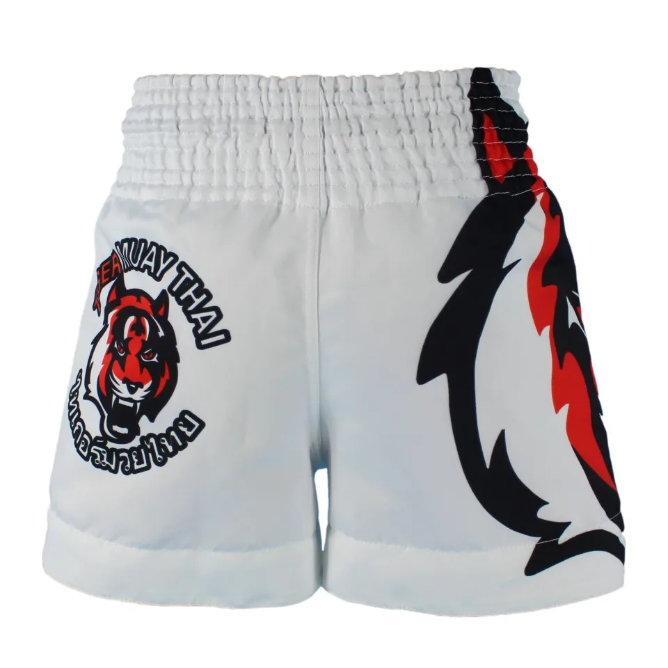 Koop MMA witte Tijger Muay Thai boksen wedstrijd Sanda training vechten shorts muay thai kleding boksen shorts mma muay thai kleding