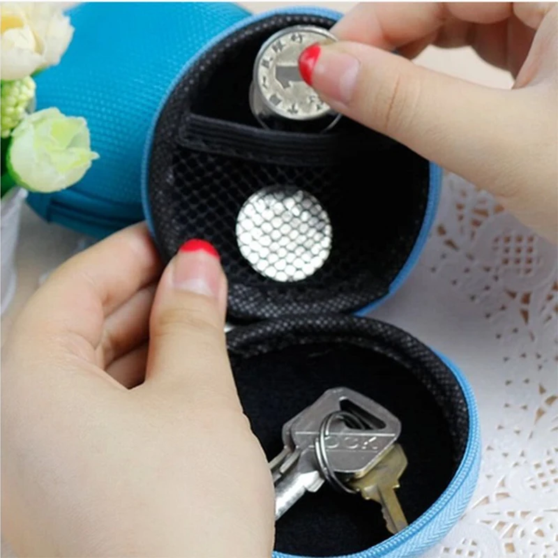 RACAHOO 1pcs Portable Mini Earphone Wire Storage Pouch Bag Soft Headset Earbuds Box SD Card Box for Earphone TF Cards Money Box6