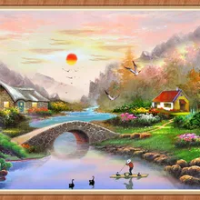 3D «сделай сам» незавершенный картина из стразов ручной работы наборы для ремесла очаровательным пейзажем