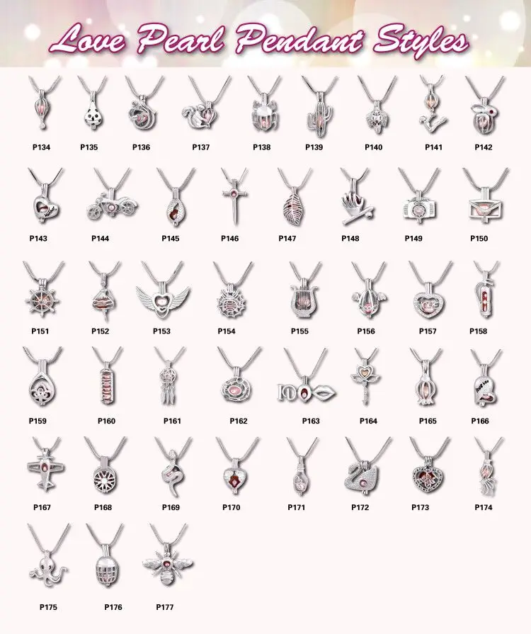 

Silver Plated Bead Cage Pendant Your Own Pearls MIX 160 Styles Wish Pearl Pendant Oils Diffuser Locket Charms 100pcs/lot CM003