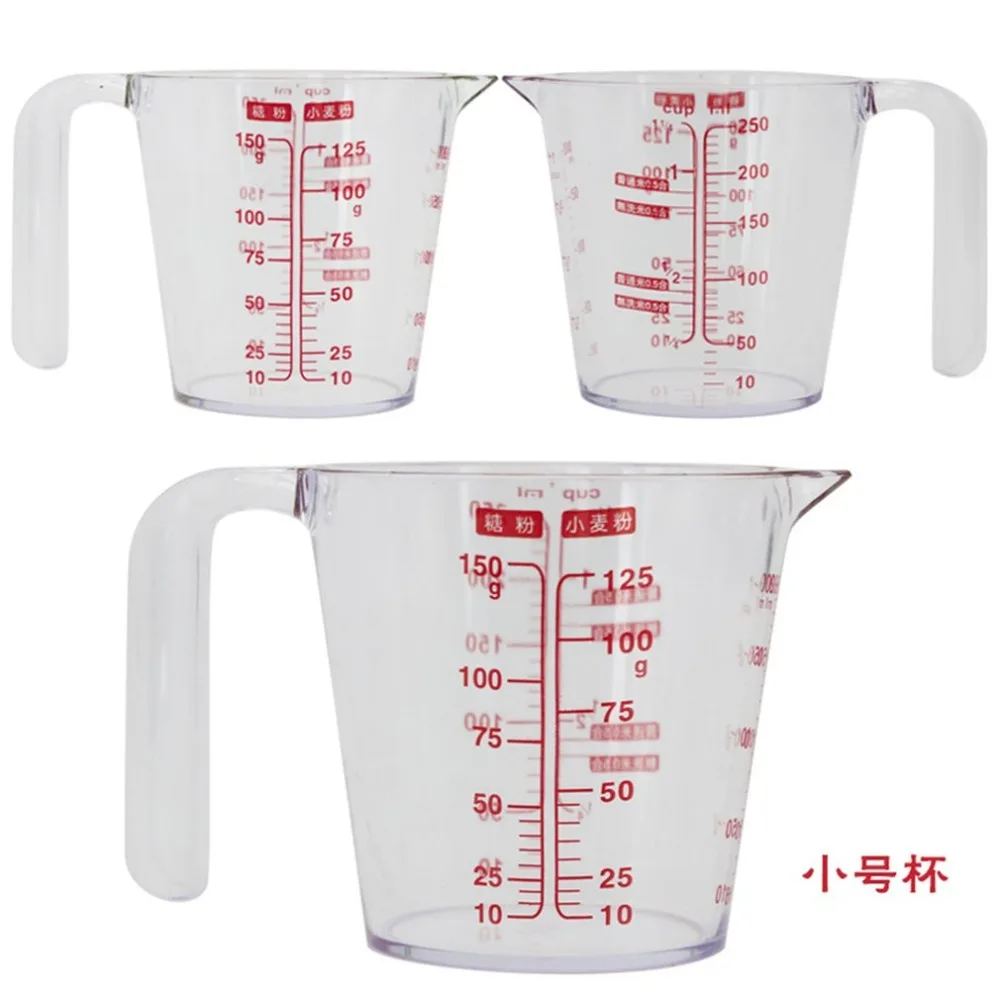 Plastic Measuring Cup Clear Scale Show Transparent Mug Pour Spout