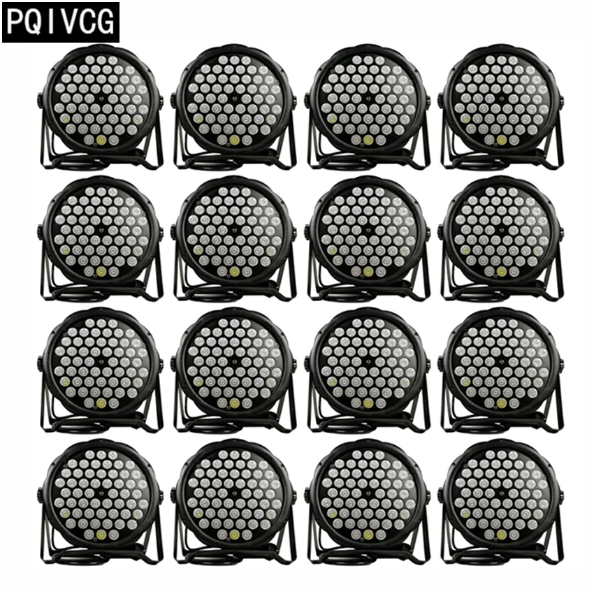 

16pcs/ 54x3w led par lights rgbw dmx512 par led disco lights high brightness %