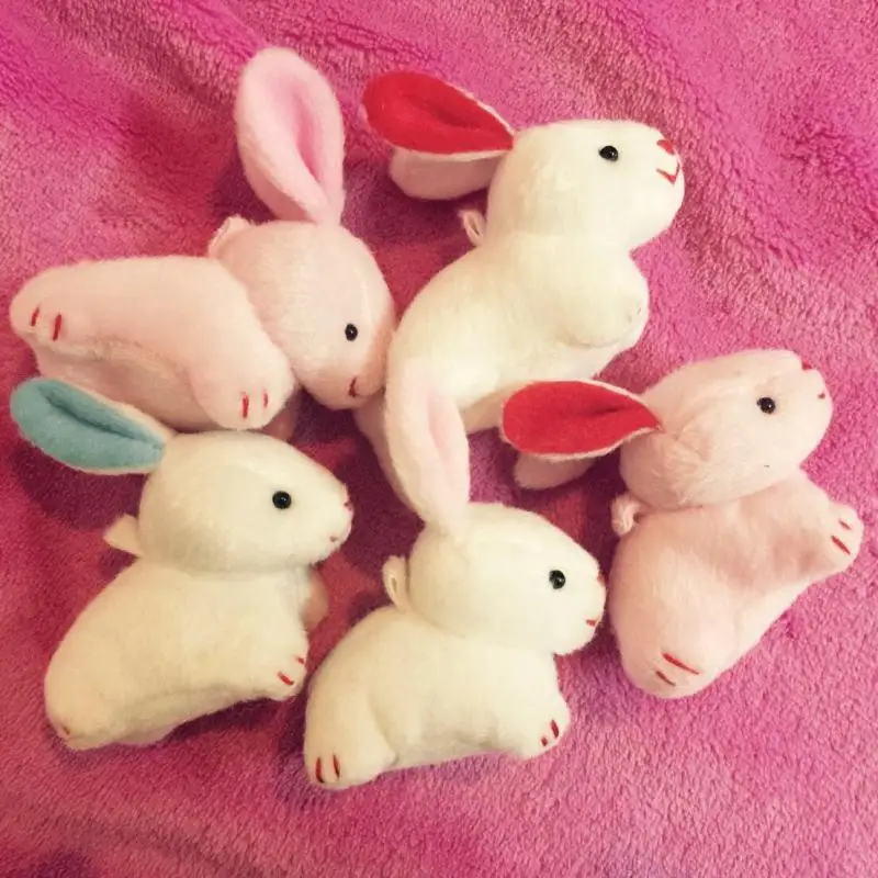 

Kawaii Special Soft Plush Rabbit 10pcs/lot Plush Doll / Bag / Mobile Phone Pendant Pendant Baby Kids Toy Birthday Gift 8cm
