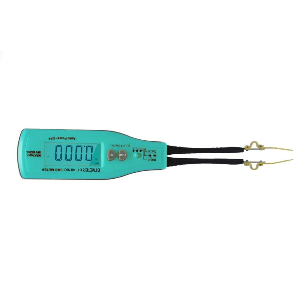 

HoldPeak BT-4070C Digital LCD Multimeter Resistance Resistor Ohm Capacitance Diode SMD Meter Smart Tweezer Clamp Tester Zener