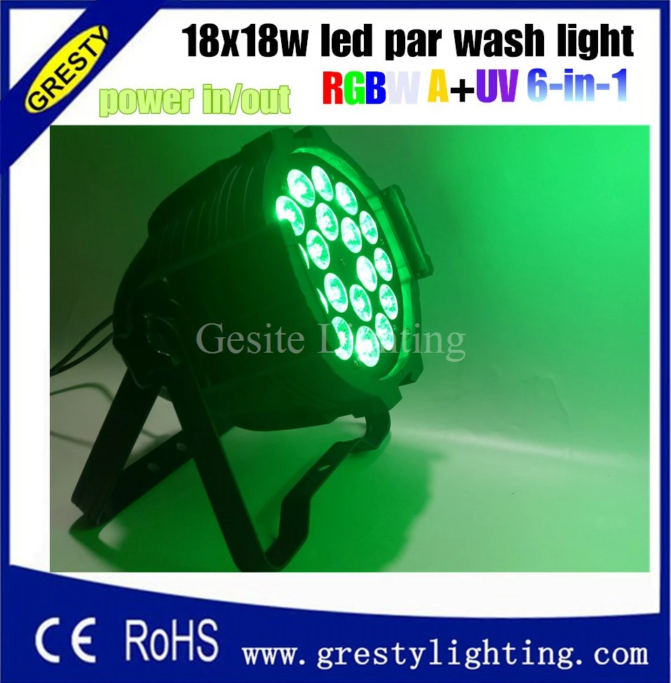 Rgbwauv para a para a Festa de Discoteca 2 Pçs e lote Levou Controle Dmx Led Par Luz 18 Pcs 18 w Festa de Discoteca Luz Par
