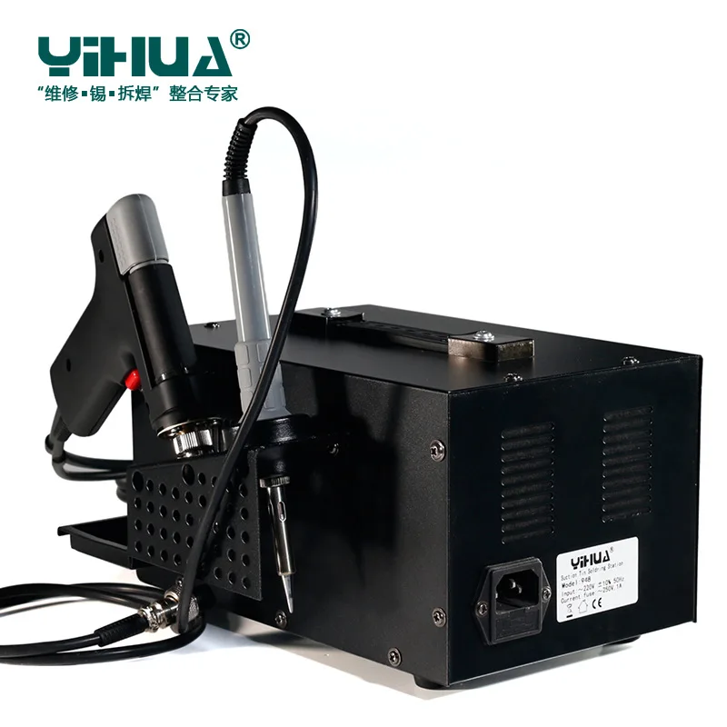 YIHUA948 цифровой SMD паяльная станция высокое качество паяльник с отсосом олова