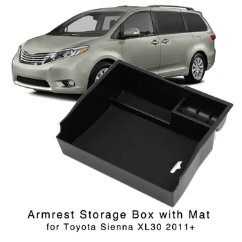 

Car Armrest Storage Box for Toyota Sienna 2011 2012 2013 2014 2015 2016 2017 Central Console Glove Tray