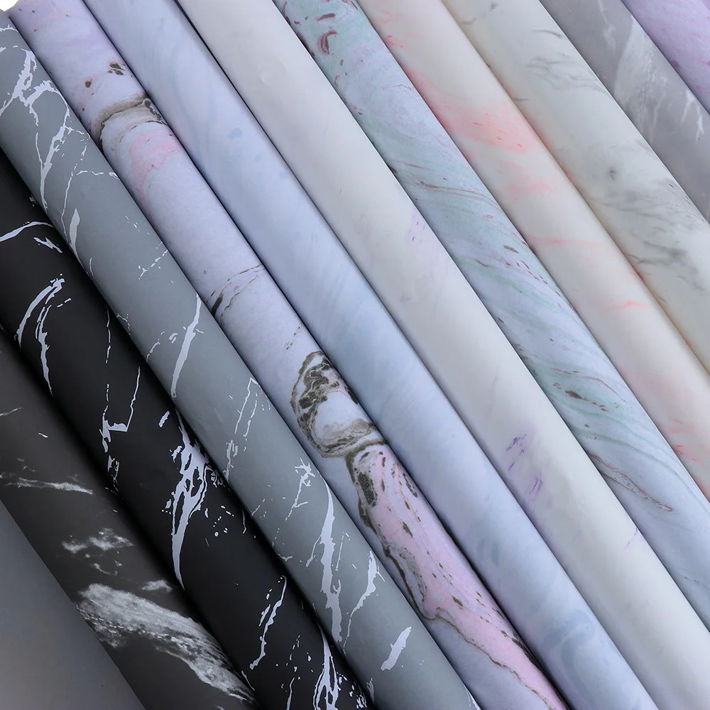 

1PC Marble Pattern Wrapping Paper Handmade DIY Scrapbook Decorative Crafts Paper Birthday Gift Bouquet Wrapping Paper