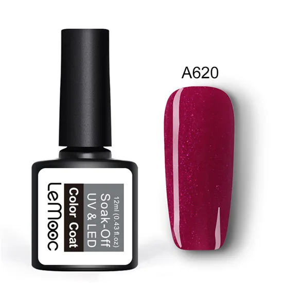 LEMOOC 12 мл розовый золотистый гель лак для ногтей блестки гель лак замочить от УФ Led DIY маникюр лак для ногтей - Цвет: LM44255-19
