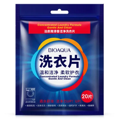 

20pcs BIOAQUA Fragrance Cleansing Laundry Tablets Laundry Liquid Paper Washing Powder Soap Softener Washing Clothes Detergent