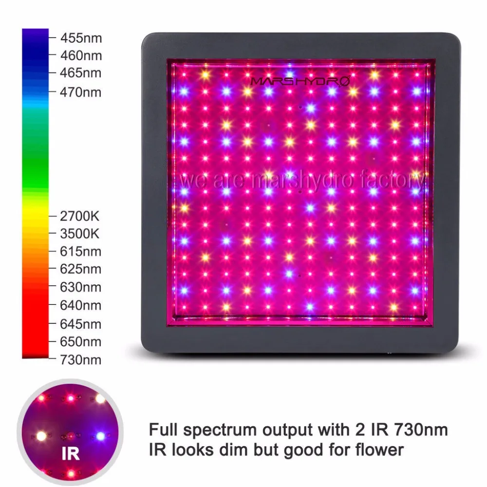 Модернизированный 2 шт. Marshydro Mars II 900 Вт Светодиодный светильник для выращивания всего спектра для цветения/роста комнатных растений светодиодный светильник