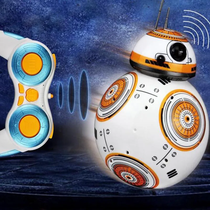 Дропшиппинг, 17 см, Звездные войны, RC 2,4G, BB-8, робот, обновленный, пульт дистанционного управления, BB8, робот, умный со звуком, RC мяч, детский подарок, игрушка для мальчика