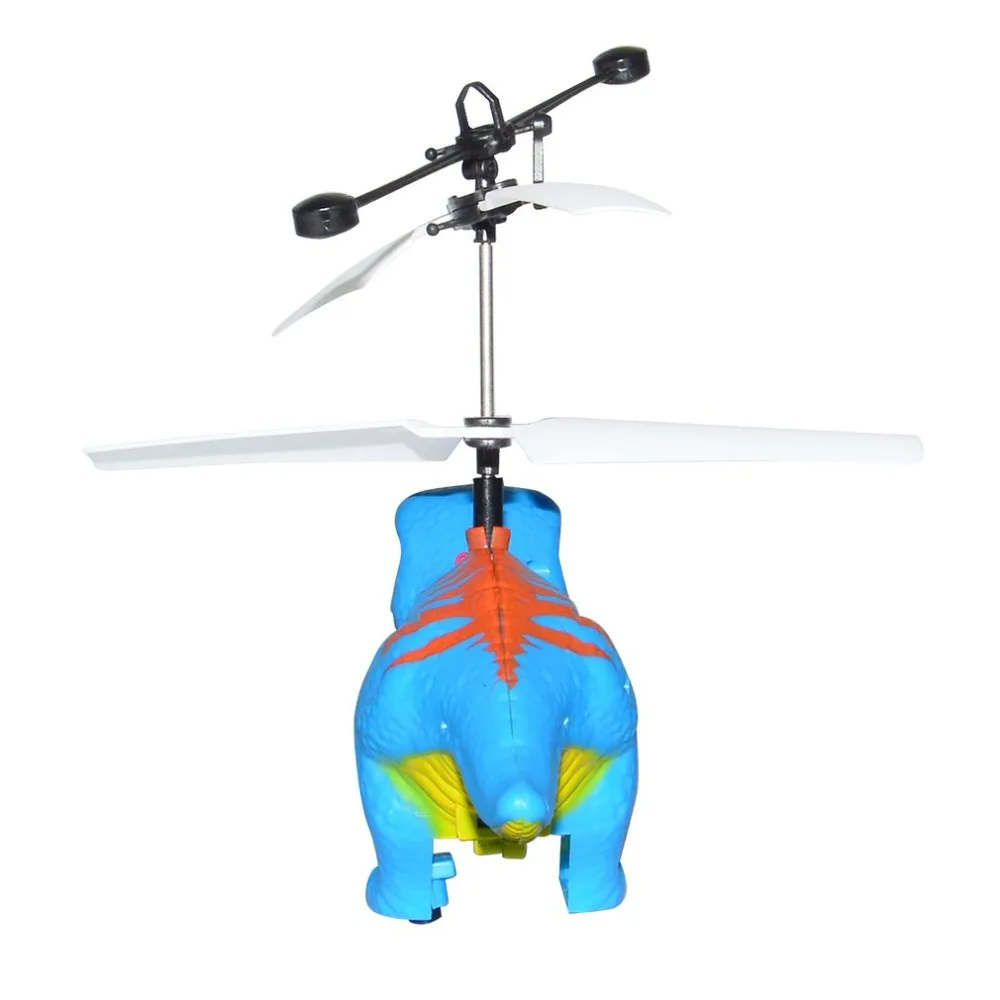 Рождественская электрическая радиоуправляемая летающая игрушка, инфракрасный датчик, модель динозавра, вертолет, светодиодный фонарик, usb зарядка, маленькая радиоуправляемая игрушка для детей
