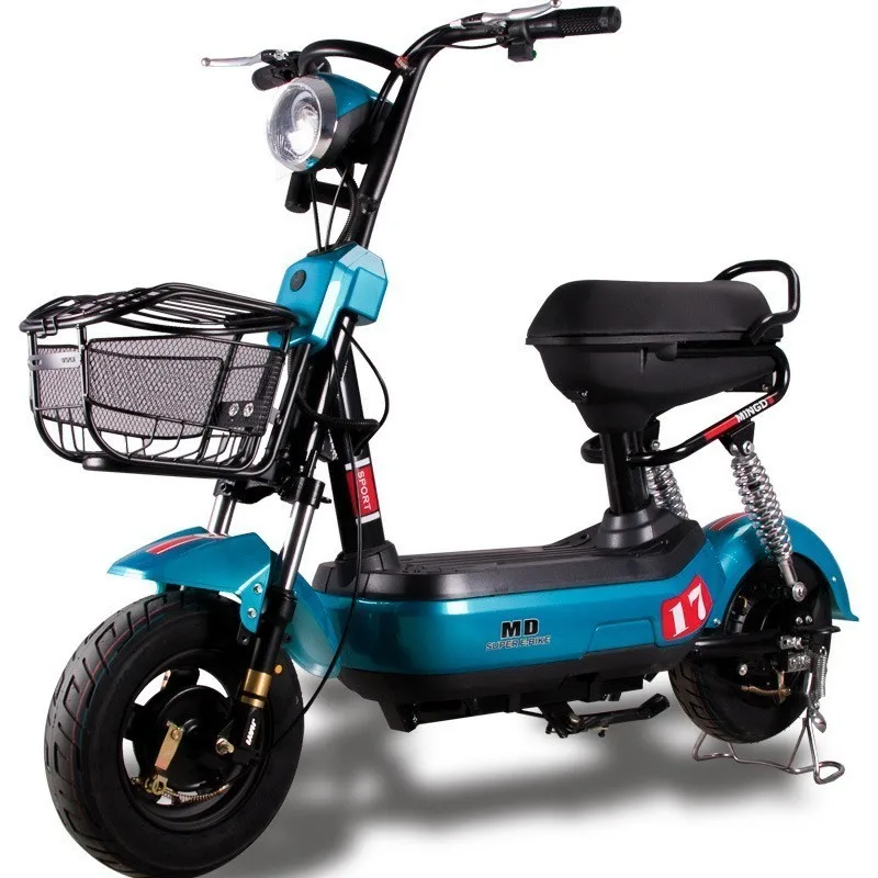 Электрический автомобиль для взрослых, два круглых электровелосипеда, 48 В, роскошный электрический велосипед, поколение, для вождения, маленький голубь, горох - Цвет: Lithium 48V15A