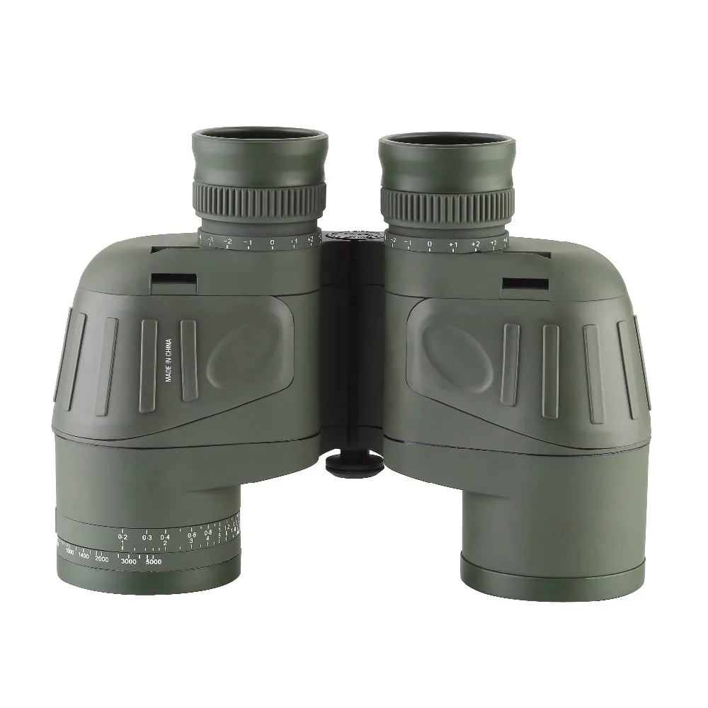 10x50 مناظير تلسكوب مع Rangefinder البوصلة BAK4 موشور Fmc عدسة للماء Fogproof تلسكوب للملاحة الصيد