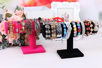 

Free Shipping Brand new and high quality 3-Tier Velvet Watch Bangle Bracelet Jewelry Display Holder Stand Rack