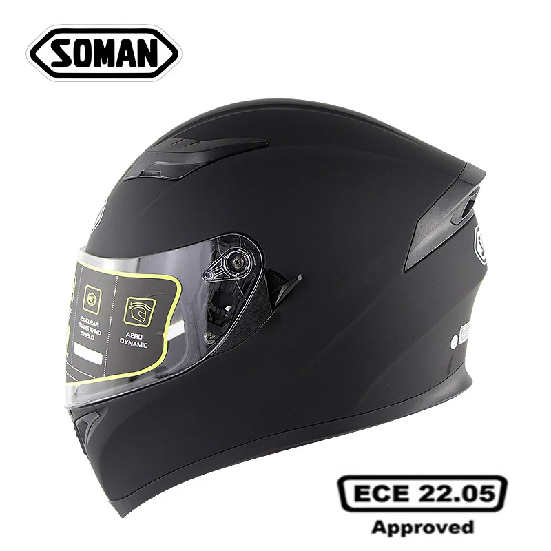 

SOMAN 960 ECE Approval Racing Motorcycle Full Face Helmet Street Bike Verspa Casco Double Visors Motorbike Cycling Capacete