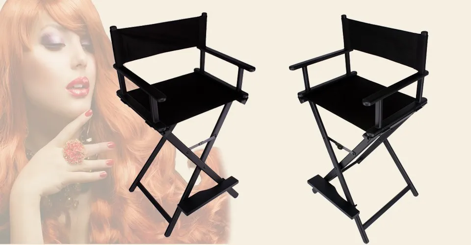 Портативный Алюминий кресло для макияжа в комплекте с подсветкой для макияжа Чехол