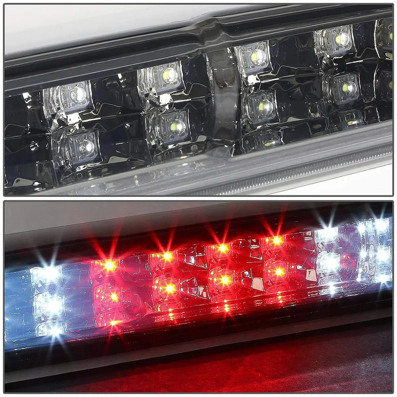 

High Mount Dual Row LED 3rd Brake Light For Chevy Silverado/GMC Sierra GMT900 Smoke Lens Durable ABS Plastic LED Light