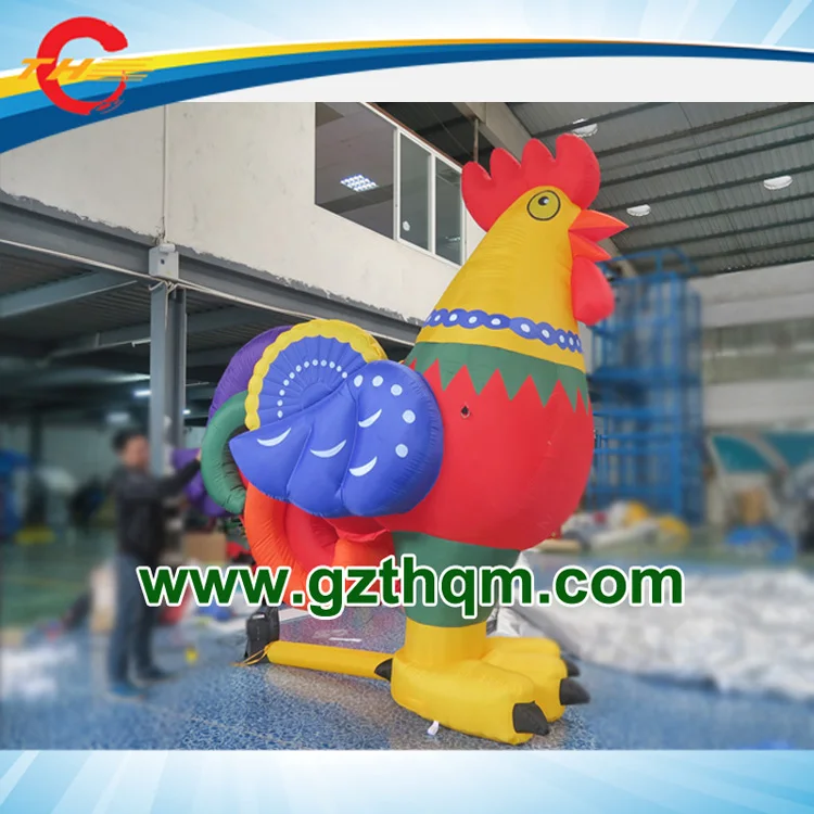 3 5m giant outdoor inflatable rooster,replica inflatable cartoon cock