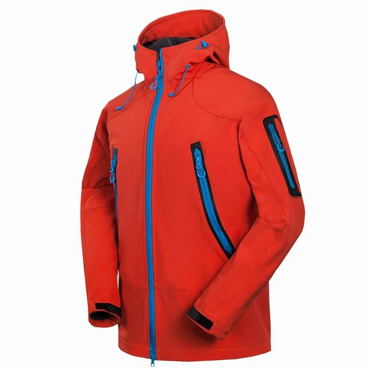 Wind Taste Men's Autumn Outdoor Sports Softshell Hiking Jackets Thick Warm Hooded Coats Windproof Thermal Male Jackets KA090