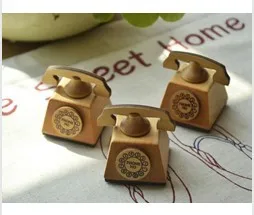 

1PC Funny classical phone shape stamps with ink pad Decoration Stamp set DIY stationery zakka office school supplies(ss-571)