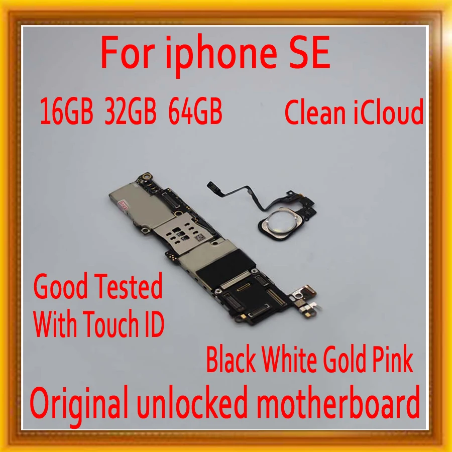 Original unlocked for iPhone SE Motherboard 16gb / 32gb / 64gb with