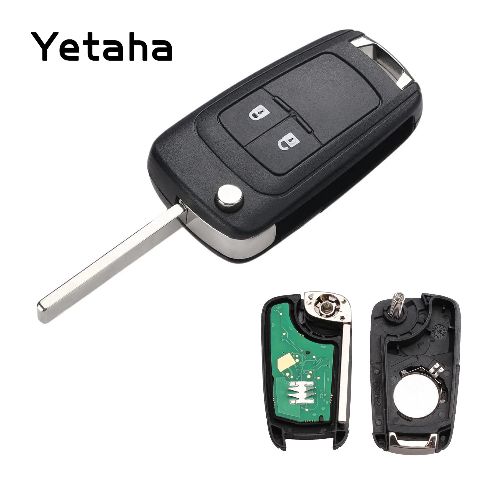 Yetaha 2 Buttons Car Remote Key 433MHz Fit For Chevrolet Aveo Cruze Orlando With ID46 Chip 2011 2012 2013 2014 2015 2016 4 buttons 433mhz car key for hyundai i30 ix35 sonata genesis equus veloster 2009 2010 2011 2012 2013 2014 2015 remote key