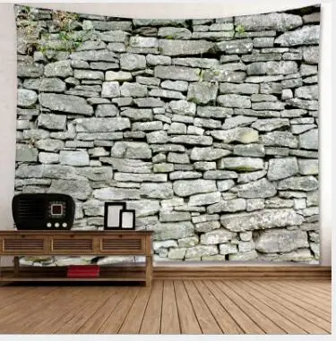Brick creative tapestry home decoration background cloth | Дом и сад