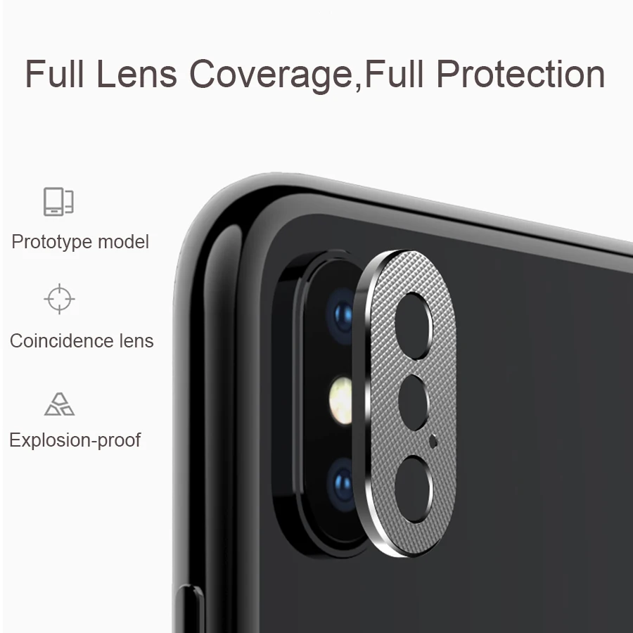 Для iPhone 7 8 Plus X XS Max XR объектив камеры протектор экрана металлическое защитное кольцо Крышка для iPhone XS XR X 7 8 чехол