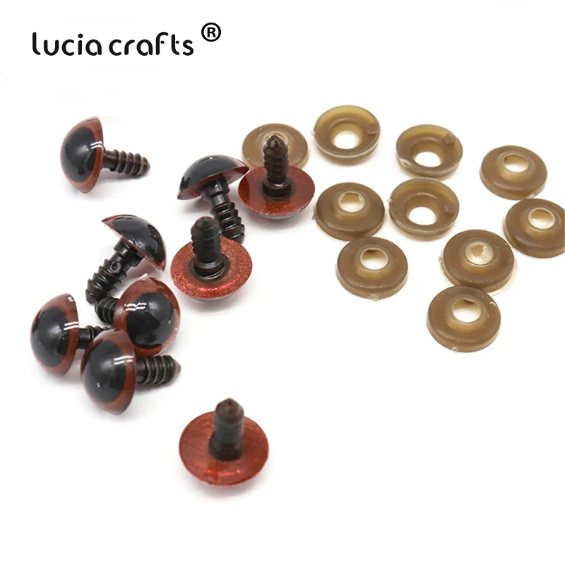 Lucia crafts, 10 пар/20 пар, детская пластиковая игрушка для рукоделия, куклы, глаза, пластиковые безопасные глаза, сделай сам, кукольные аксессуары ручной работы K0919