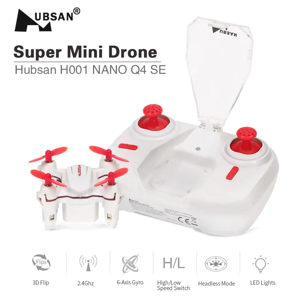 

Hubsan 2.4G 4CH 6-Axis Gyro RC Quadcopter Helicopter Toys 3D Flip RTF Flight Hubsan H001 Q4 SE Mini Pocket Drone D50