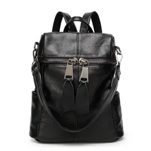 2017 Genuine font b leather b font women font b backpack b font style high capacity
