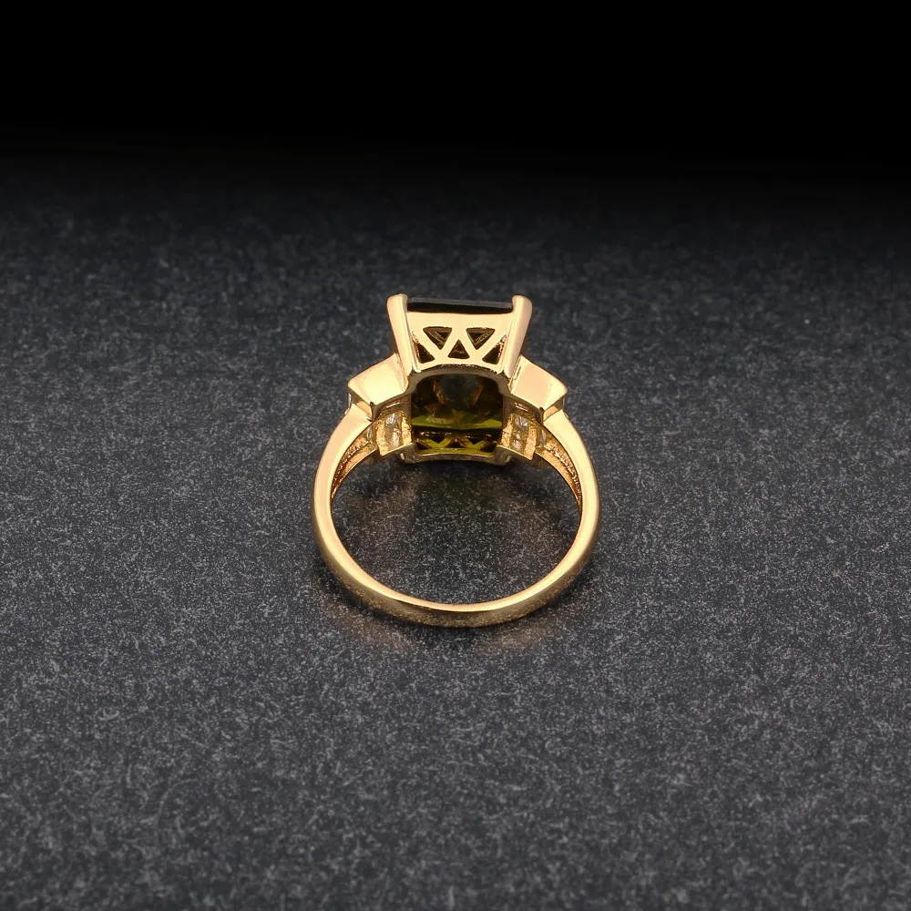 14mm Broadside Square Women Ring Trendy Accessories Gold Color Rings For Party New Jewelry (JewelOra RI101933)