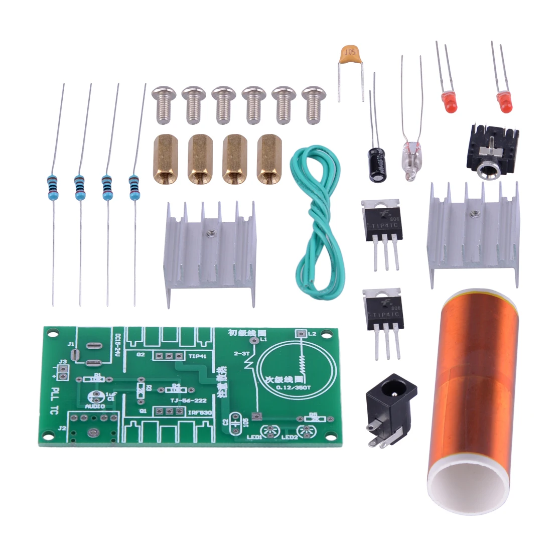 Mini Tesla Coil Plasma Speaker Kit Electronic Field Music DIY Project Play Gift 